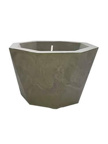 Декоративна свічка Melinera у кам'яній восьмикутній чаші